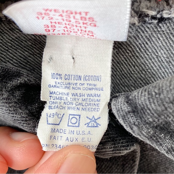 Vintage Buster Brown Patchwork Cropped Black Denim Jacket - Picture 8 of 8